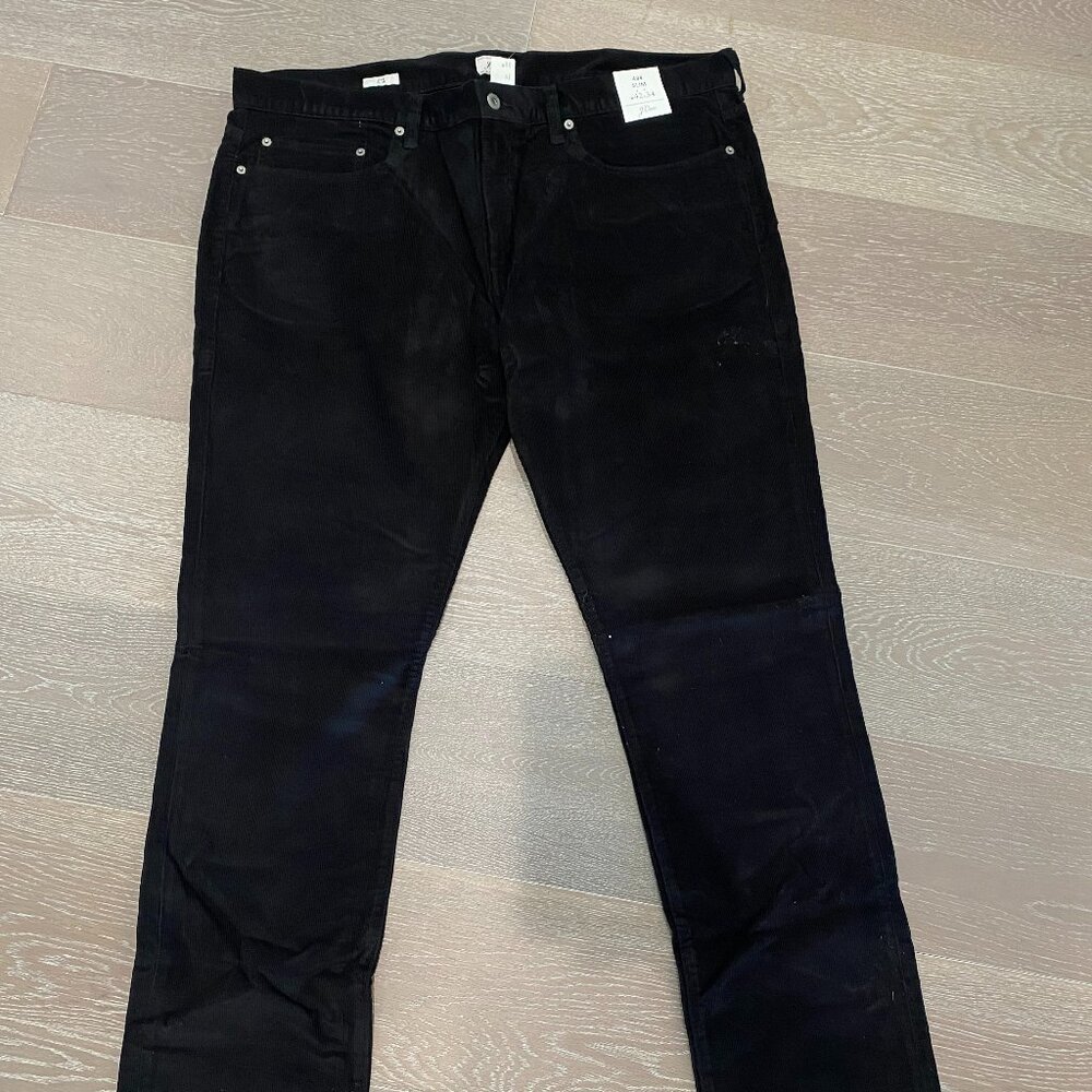 J.Crew Men’s Black Corduroy Pants - 42 x 34